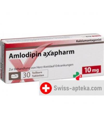 Aмлoдипин Аксафарм 10 мг 30 таблеток