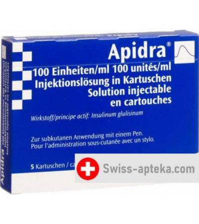 Апидра раствор для инъекций инсулиновый 5 шприц-ручек 3 мл