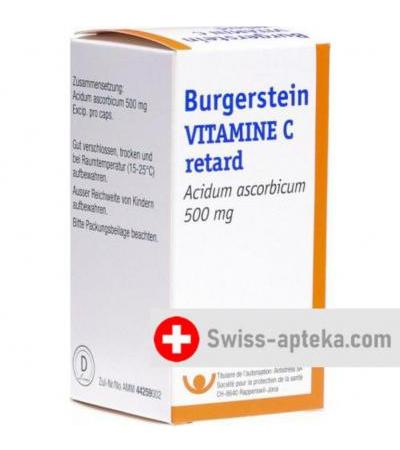 Burgerstein Vitamin C Retard в капсулах 500мг Neu 100 штук