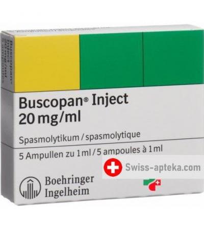 Бускопан 20 мг/мл 5 ампул 1 мл раствор для инъекций
