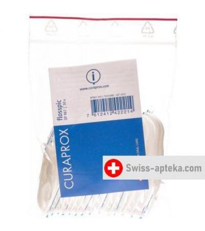 Curaprox DF 967 Flosspic Zahnstocher+ Seide 30 штук