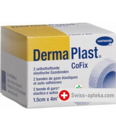 Dermaplast Cofix марлевый бинт 1.5смx4m Weiss 2 штуки