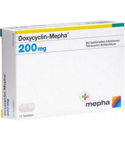 Доксициклин Мефа 200 мг 10 таблеток