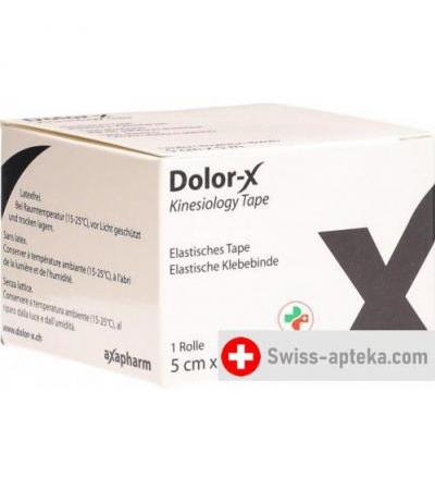 Dolor-x Kinesiology Tape 5см X 5m Schwarz