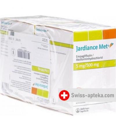 Джардинс Мет 5/500 мг 2x90 таблеток покрытых оболочкой