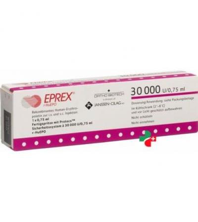 Эпрекс 30000 E/0.75 мл шприц заполненный 0.75 мл