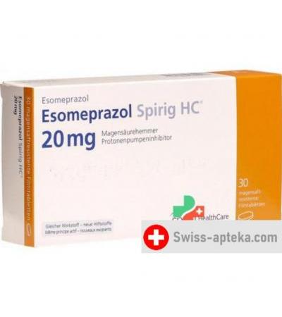 Эзомепразол Спириг 20 мг 30 таблеток покрытых оболочкой