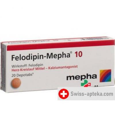 Фелодипин Мефа 10 мг 20 депо таблеток