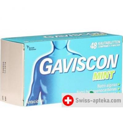 Гавискон 48 мятных жевательных таблеток
