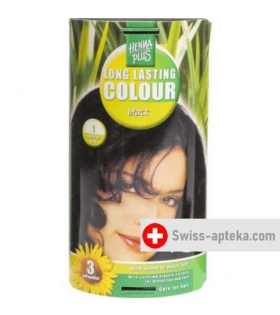 Henna Plus Long Last Colour 1 Schwarz