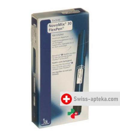 Инсулин Новомикс 30 флекспен 5 шприц-ручек с дозатором 3 мл