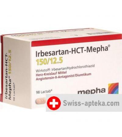 Ирбесартан HCT Мефа 150/12.5 98 таблеток покрытых оболочкой