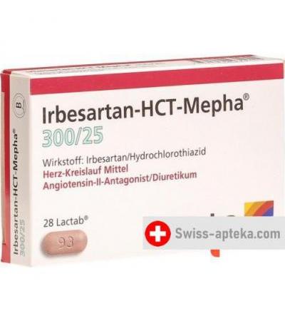 Ирбесартан HCT Мефа 300/25 28 таблеток покрытых оболочкой