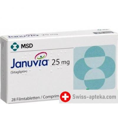 Янувия 25 мг 28 таблеток покрытых оболочкой