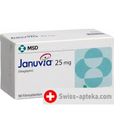 Янувия 25 мг 98 таблеток покрытых оболочкой