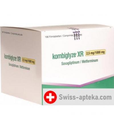 Комбоглиз XR 2.5 мг/1000 мг 196 таблеток покрытых оболочкой