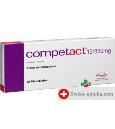 Компетакт 15/850 мг 28 таблеток покрытых оболочкой