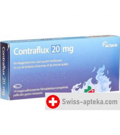 Контрафлюкс 20 мг 14 таблеток покрытых оболочкой