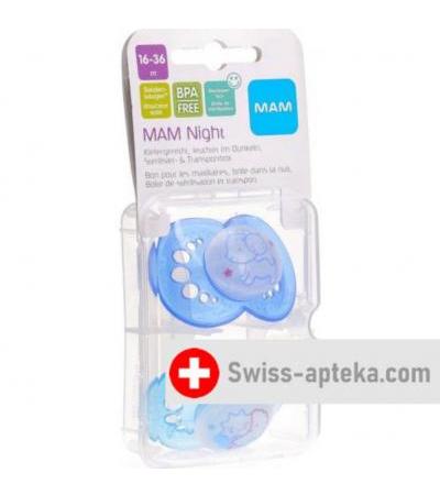 MAM Night Nuggi 16 bis для 36-месячных 2 штуки