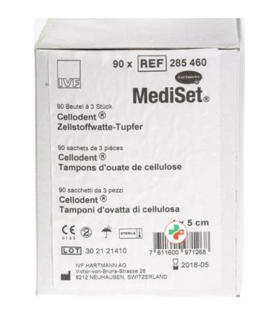 Mediset Cellodent Tupfer 4x5см стерильный 90 пакетиков 3 штуки