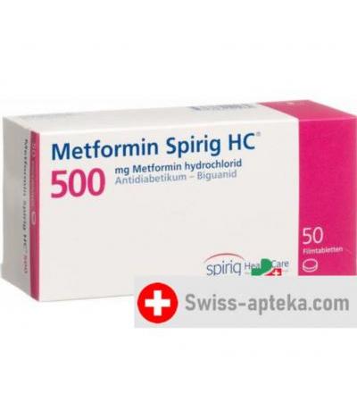 Метформин Спириг 500 мг 50 таблеток покрытых оболочкой