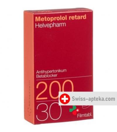 Метопролол Хелвефарм ретард 200 мг 30 таблеток покрытых оболочкой