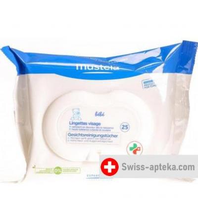 Mustela Gesichtreinigungstuch для нормальной кожи 25 штук