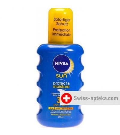 Nivea Sun Prot&moist Pflege Sonnenspray LSF 30 200мл
