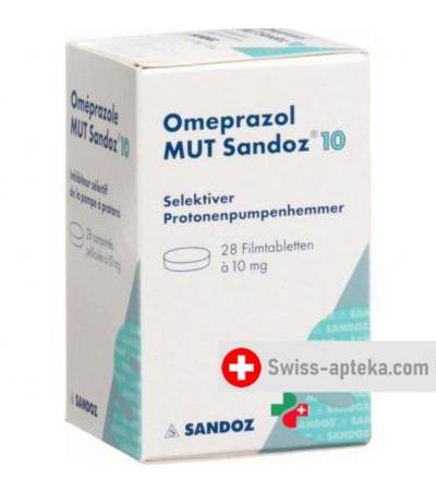 Омепразол Мут Сандоз 10 мг 28 таблеток покрытых оболочкой