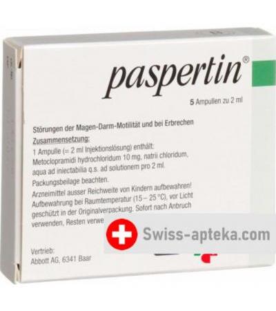 Паспертин 10 мг/2 мл 5 ампул 2 мл раствор для инъекций