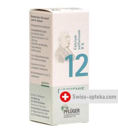 Pflueger Schussler Nr. 12 Calc Sulf в таблетках, D 6 25г