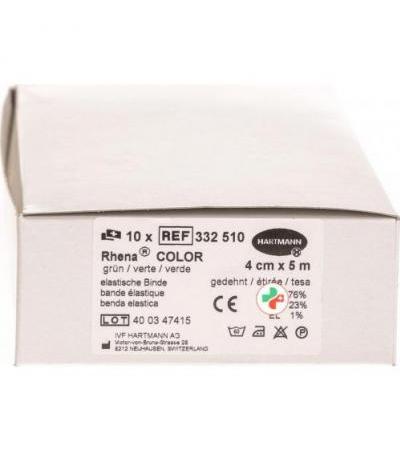 Rhena Color эластичный бинт Grun 5мX4см 10 штук