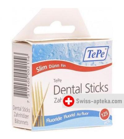TePe Zahnholzer mit Fluorid aus Birkenholz Dunn 125 штук