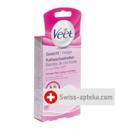 Veet Kaltwachsstreifen Gesicht 20 Streifen