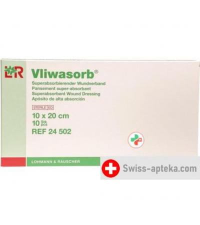 Vliwasorb повязка для ран 10x20см стерильный 10 штук