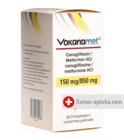 Воканамет 150/850 мг 60 таблеток покрытых оболочкой