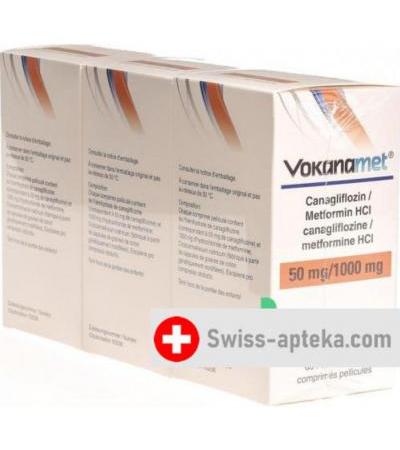 Воканамет 50/1000 мг 180 таблеток покрытых оболочкой