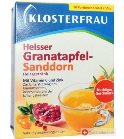 Klosterfrau Heisses Granatapfel-Sanddorn Getränk mit Vitamin C und Zink - 10 Portionen