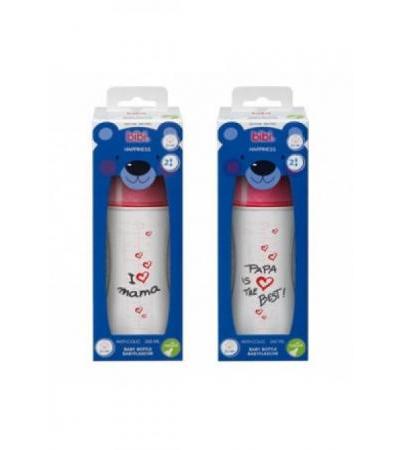 BIBI Flasche SH HP 260ml NatSil 2+ Ma/Pa New
