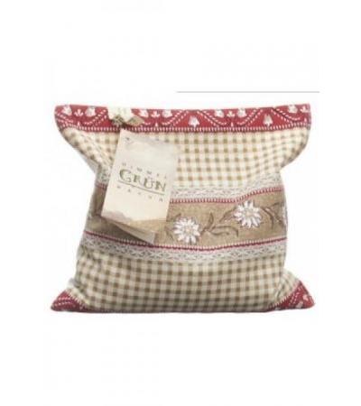 HIMMELGRÜN Rapskissen 20x20cm Edelweiss karo