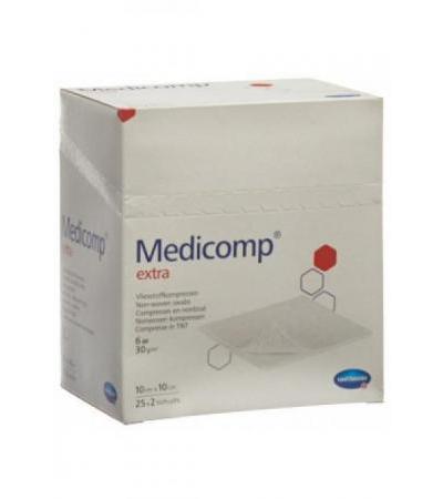 MEDICOMP EXTRA Vlieskompr 10x10cm 25 Btl 2 Stk