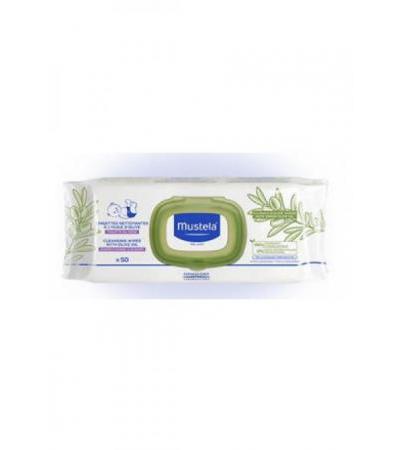 MUSTELA Reinigungstücher Olivenöl 50 Stk