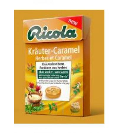 RICOLA Kräuter-Caramel o Zucker m Stevia Box 50 g