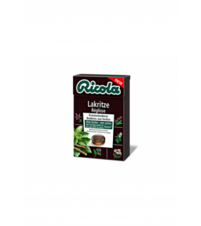 RICOLA Lakritze Bonbons o Zucker m Stevia Box 50 g