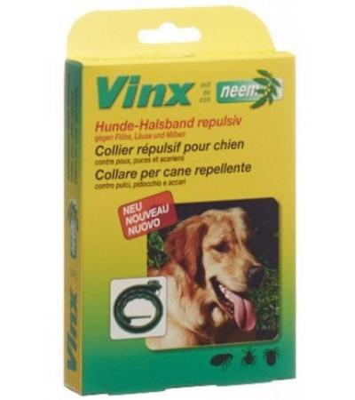VINX Neem Kräuter Halsband 72cm Hund grün Bio