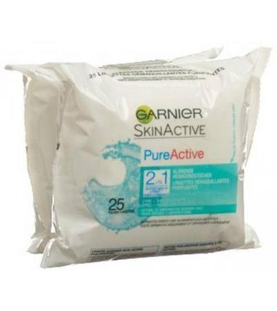 GARNIER SKIN PUREACTIVE REINIG-TÜ DUO 2 X 25 STK