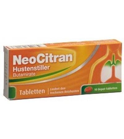 NEOCITRAN HUSTENSTILLER DEPOTTABL 50 MG 10 STK