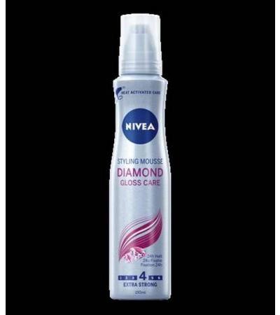 NIVEA HAIR CARE DIAMOND GLOSS CARE STYLING MOUSSE 150 ML