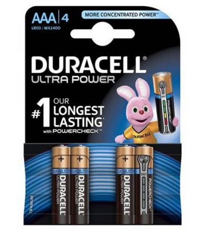 DURACELL BATTERIE ULTRA POWER MN2400 AAA 1.5V 4 STK