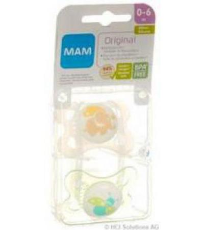MAM ORIGINAL NUGGI SILIKON 0-6 MONATE UNISEX 2 STK